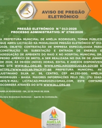 AVISO DE PREGÃO ELETRÔNICO Nº 013-2026
