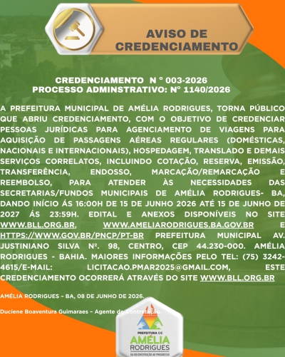 AVISO D CREDENCIAMENTO Nº 003-2026