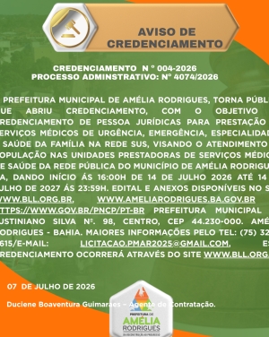 AVISO DE CREDENCIAMENTO Nº 004-2026